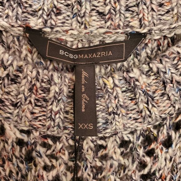 BCBGMAXAZRIA‎ Open-Stitch Cable-Knit Sweater Super Soft Oversized Cozy XXS NEW - Picture 7 of 13